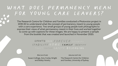 What does permanency mean for young care leavers?