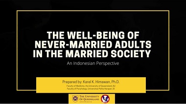 The Well-Being of Never-Married Adults in the Married Society: An Indonesian Perspective