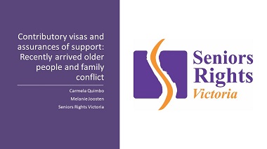 Contributory visas and assurances of support: Recently arrived older people and family conflict