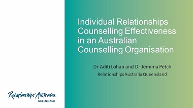 Individual Relationships Counselling Effectiveness in an Australian Counselling Organisation